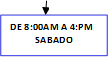 DE 8:00AM A 4:PM
SABADO
