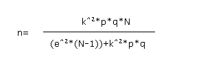 Formula para calcular la muestra correcta